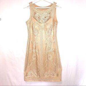 Sue Wong Nocturne Lace and Embroidered Dress